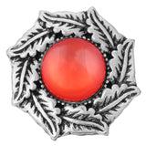 5pcs Red Crystal Flower Snap Buttons Charms for Snap Bracelets