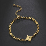Layered Stainless Steel Chain Bracelet Witchcraft Knot Bracelet Wicca Jewelry