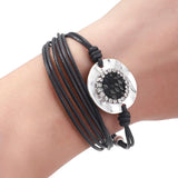Bohemia Leather Bracelet for Women with Geometric Metal Beads