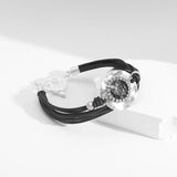 Bohemia Leather Bracelet for Women with Geometric Metal Beads