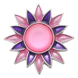 6pcs Pink Crystal 18mm Snap Buttons Round Snaps DIY Snap Bracelets & Bangles