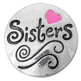 6pcs Pink Crystal 18mm Snap Buttons Round Snaps DIY Snap Bracelets & Bangles