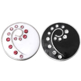 5pcs 18mm Rhinestone Mixed Flower Snap Buttons