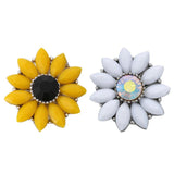 5pcs 18mm Rhinestone Mixed Flower Snap Buttons