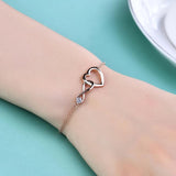 Women's Rhinestone Infinity Love Heart Bracelet Jewelry
