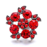 5pcs Red Crystal Heart Snap Buttons DIY Charms 18mm Snap Button Bracelet