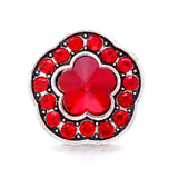 5pcs Red Crystal Heart Snap Buttons DIY Charms 18mm Snap Button Bracelet