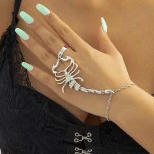 Zircon Adjustable Scorpion Finger Bracelets Jewelry For Women And Unisex