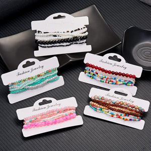 Bohemian Multilayer Rice Beads Bracelets Set for Women