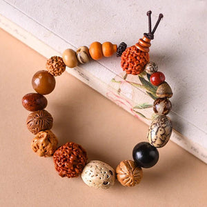 Classic 18 Type Rudraksha Beads Mix Men Bracelet