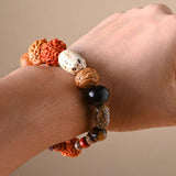 Classic 18 Type Rudraksha Beads Mix Men Bracelet