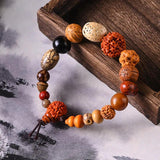 Classic 18 Type Rudraksha Beads Mix Men Bracelet