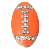 6pcs Yellow Orange Snap Rhinestone Flower 18mm Snap Buttons Jewelry