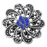 6pcs Rhinestone Flower Snap Buttons for Snap Jewelry