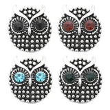 5pc Snap Jewelry 18mm Snap Buttons Mixed Rhinestone Metal Flower Snaps