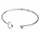 2pcs/lot Heart Charm Stainless Steel Bracelet