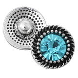 10pcs Crystal Vintage Snap Buttons 12MM Geometric Shapes