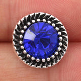 10pcs Crystal Vintage Snap Buttons 12MM Geometric Shapes