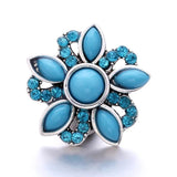 5pcs Light Crystal Butterfly Cat Snap Buttons DIY Charms 18mm Bracelet Bangle