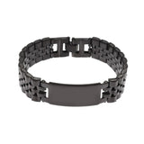 Stainless Steel Smooth Strap Bracelet with Folding Buckle