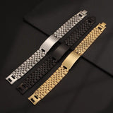 Stainless Steel Smooth Strap Bracelet with Folding Buckle