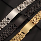 Stainless Steel Smooth Strap Bracelet with Folding Buckle