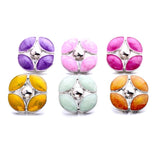 5pcs 18mm Snap Jewelry Metal Leaves Love Heart Charms for Women