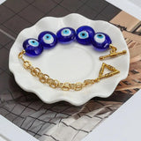 Colored Glazed Evil Eye Women's Bracelet Friendship Jewelry