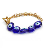 Colored Glazed Evil Eye Women's Bracelet Friendship Jewelry