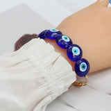 Colored Glazed Evil Eye Women's Bracelet Friendship Jewelry