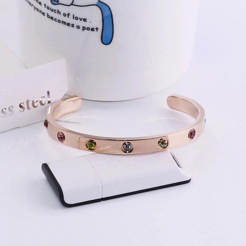 Stainless Steel Roman Cuff Bangle for Watch
