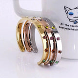 Stainless Steel Roman Cuff Bangle for Watch