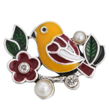 6pcs DIY Crystal Animal Snap Buttons Fit 18mm Metal Snap Button Jewelry