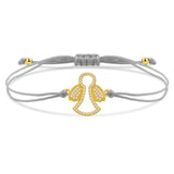 CZ Stones Brass Angel Wing Bracelet Women Adjustable Jewelry Gift