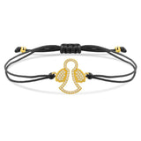 CZ Stones Brass Angel Wing Bracelet Women Adjustable Jewelry Gift