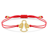 CZ Stones Brass Angel Wing Bracelet Women Adjustable Jewelry Gift