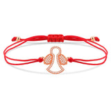 CZ Stones Brass Angel Wing Bracelet Women Adjustable Jewelry Gift