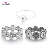 Ginger Snap Bracelet 18mm Snap Button Vintage Crystal Bangles