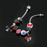 Human Organs Charms Bracelets Metal Enamel Beads Pendant Bangles