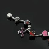 Human Organs Charms Bracelets Metal Enamel Beads Pendant Bangles