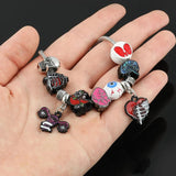 Human Organs Charms Bracelets Metal Enamel Beads Pendant Bangles