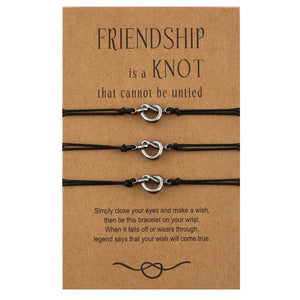 Stainless Steel Knot Bracelet Wax Wire Braided Women Adjustable Jewelry