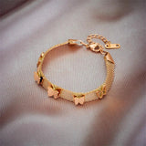 316L Stainless Steel Butterfly Charm Bracelet For Women Girls