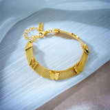 316L Stainless Steel Butterfly Charm Bracelet For Women Girls