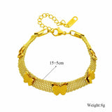 316L Stainless Steel Butterfly Charm Bracelet For Women Girls