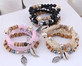 Crystal Bead Bracelets for Women Boho Tassel Charm Bracelet Bijoux