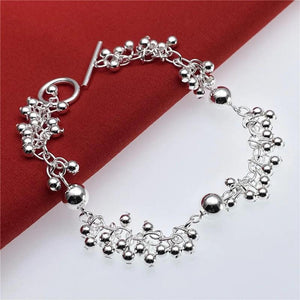 Noble Charms Silver Plated Beads Bracelet Chain for Women