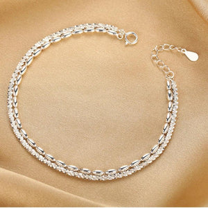 Charm Babysbreath Bracelet Double Deck Beaded Bracelet Chain