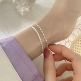 Charm Babysbreath Bracelet Double Deck Beaded Bracelet Chain