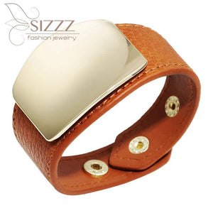 Wide Leather Bracelet for Women